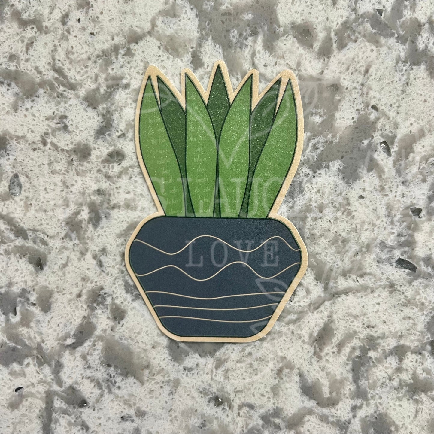 Snarky Snake Plant Sticker