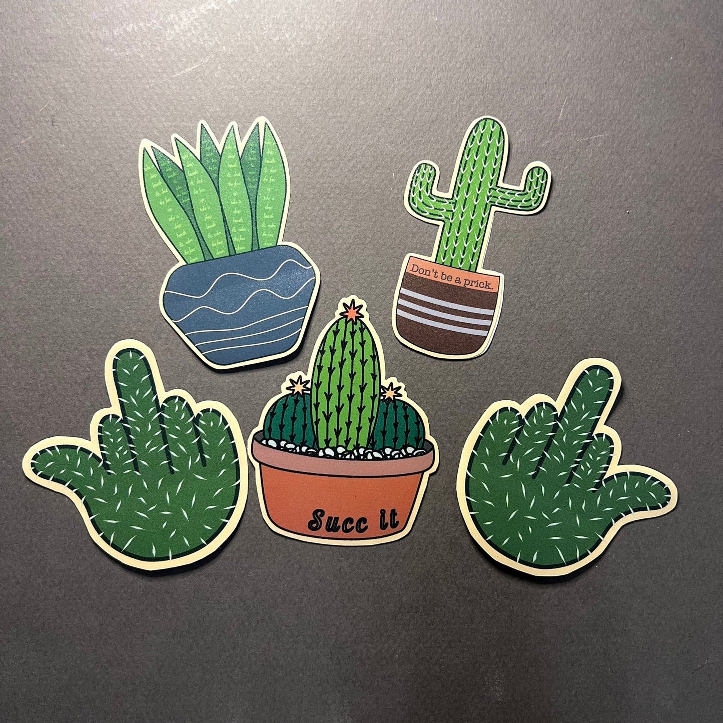 Sassy Snarky Succulent Sticker SetLeaves Laughs LoveLeaves Laughs Love