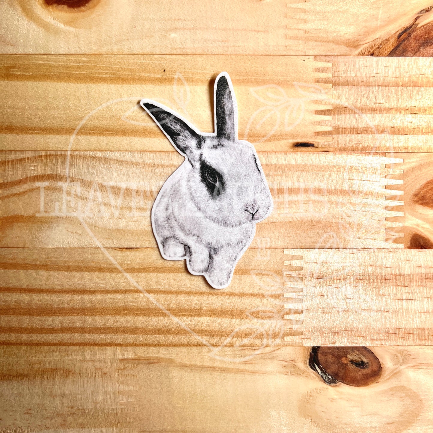 Oreo the Bunny Rabbit Signed Watercolor Print Sticker
