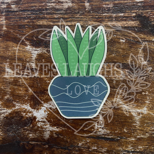 Snarky Snake Plant Sticker