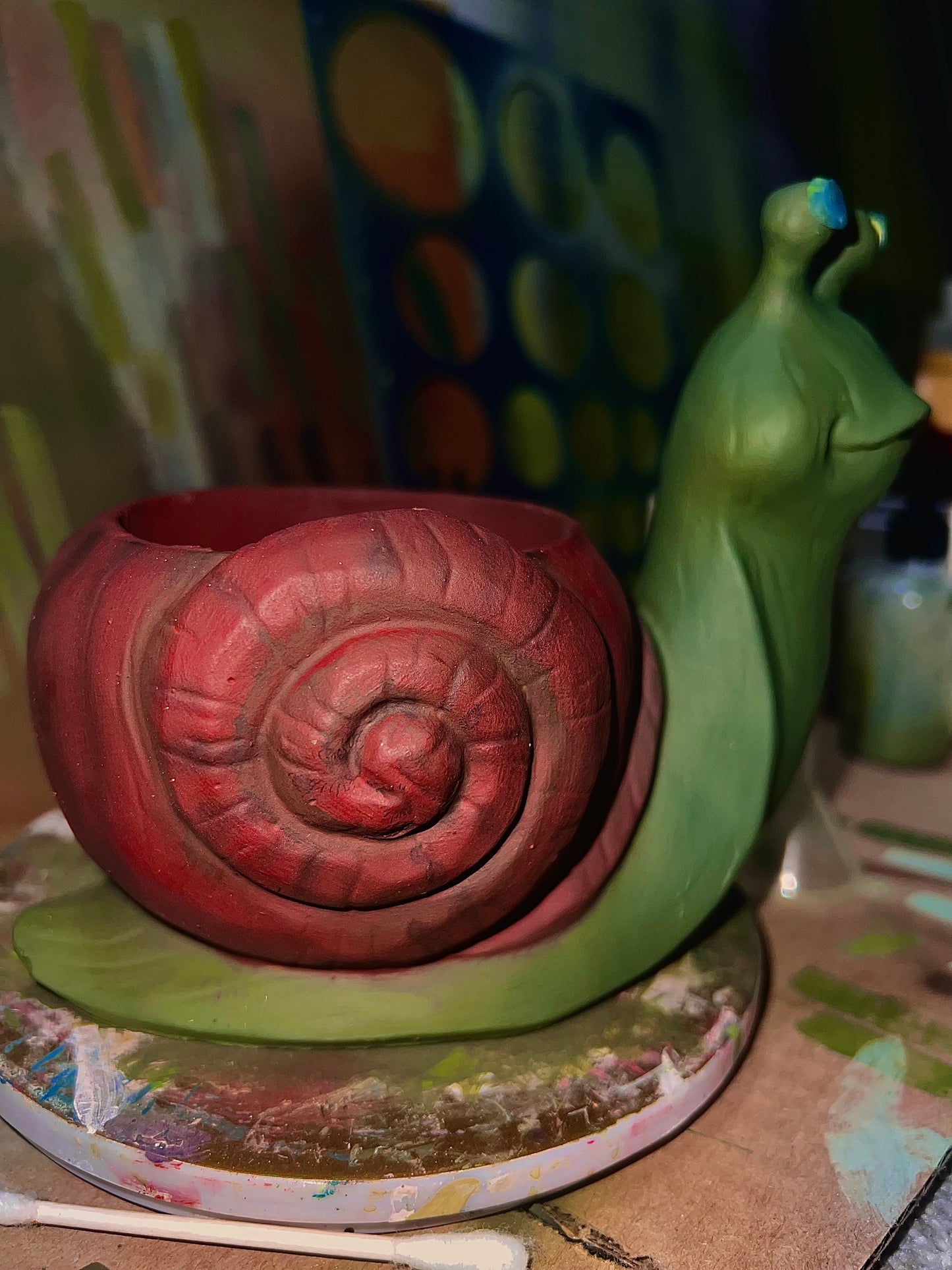 Hand Painted Snail Planter