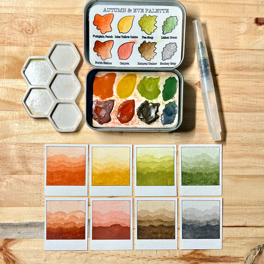 Travel Watercolor Kit – Autumn & Eve Palette