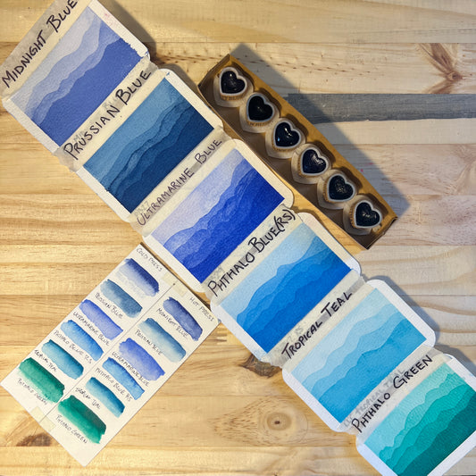 Ocean Blue Watercolor Set