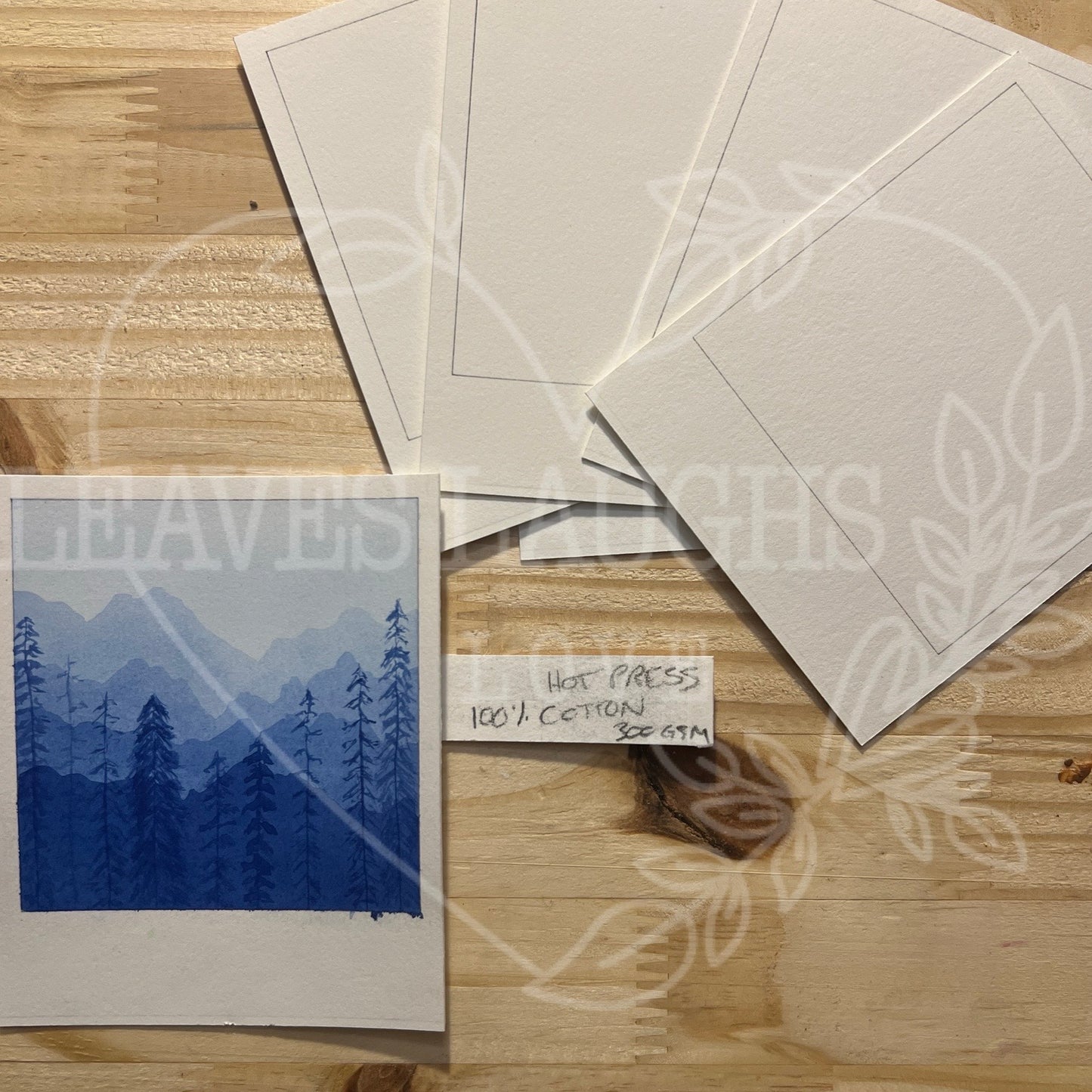 Retro Photo Sized Blank Watercolor Pages