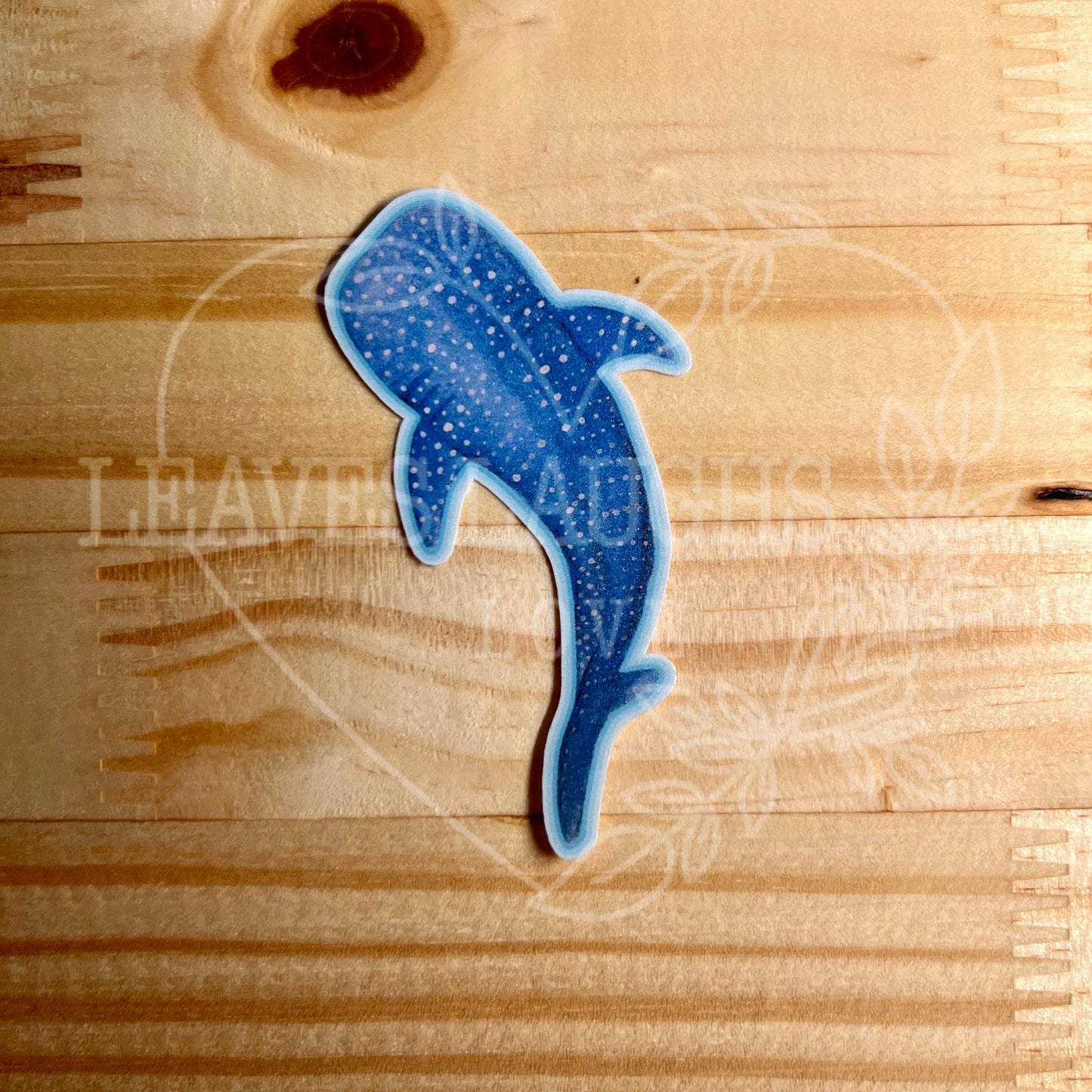 Whale Shark Signed Watercolor Print Sticker