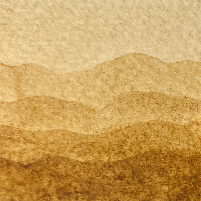 Gradient Swatch of Natural Sienna watercolor shades on a textured watercolor paper