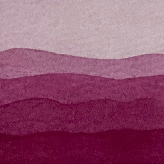 Gradient of Quinacridone Violet watercolor shades on a textured watercolor paper