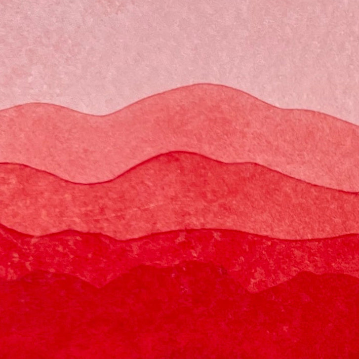 gradient watercolor swatch of scarlet red 