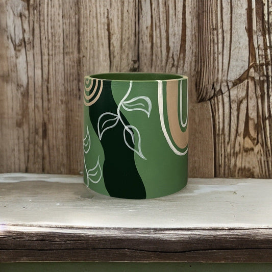 Hand Painted Succulent Pot no. 4 of 6Plant PotsLeaves Laughs LoveLeaves Laughs Love