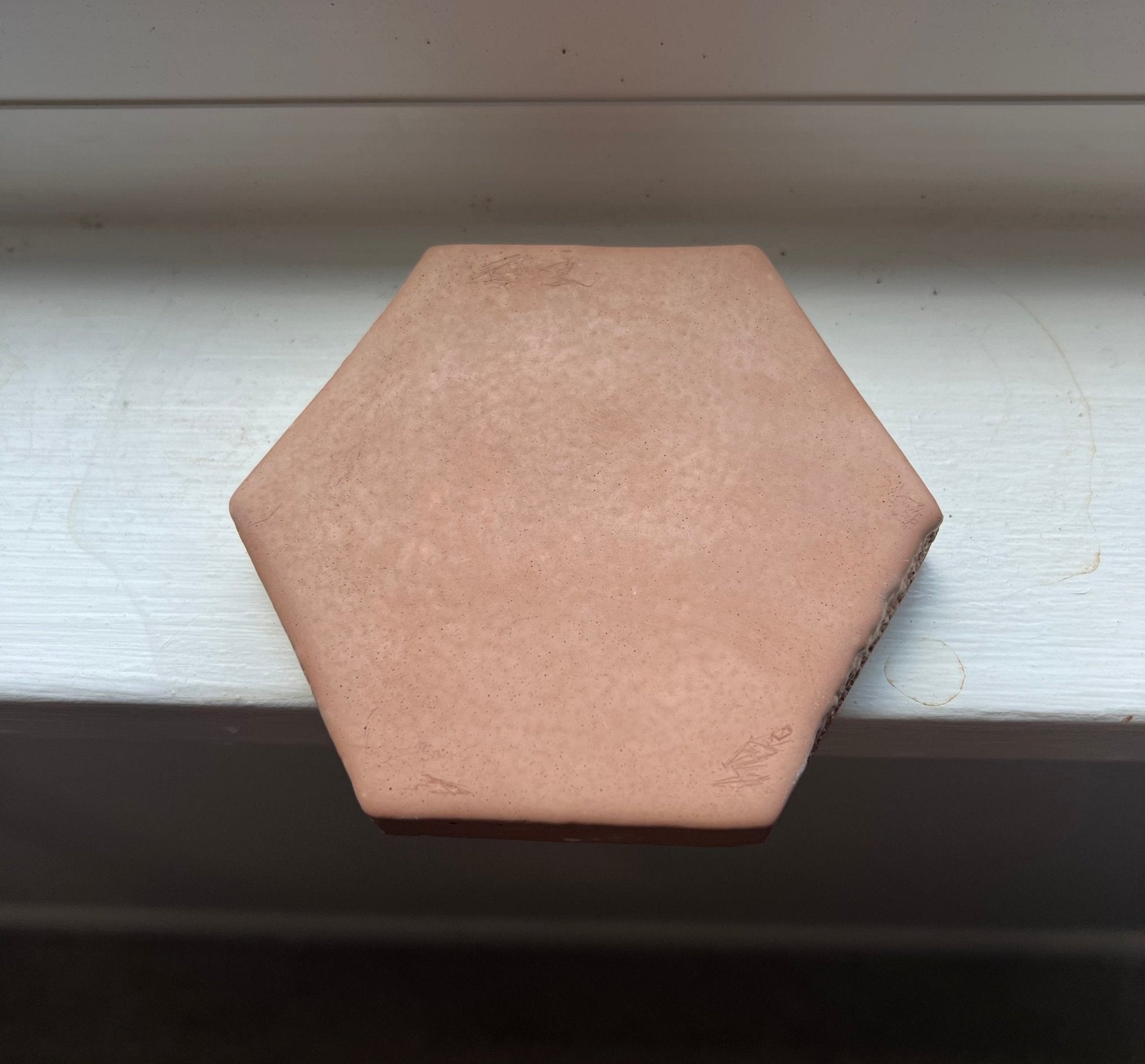 Hexagon stone drink coasters, hand poured, eco friendly tablewareLeaves Laughs LoveLeaves Laughs LoveReddish Earth