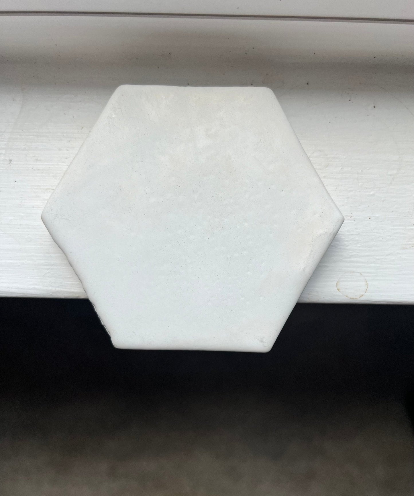 Hexagon stone drink coasters, hand poured, eco friendly tablewareLeaves Laughs LoveLeaves Laughs LoveWhite